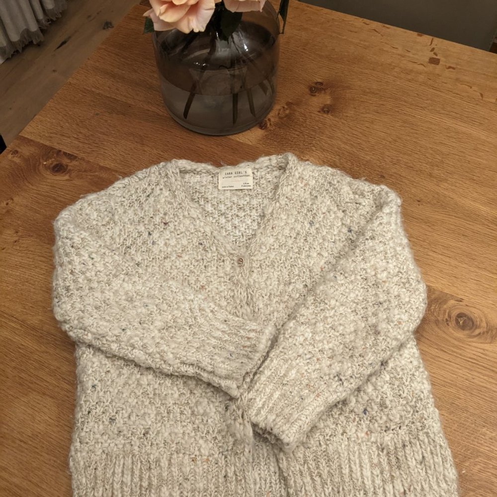 Zara girls knit cardigan